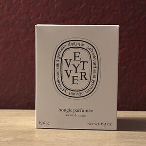 Diptyque Vetyver Scented Candle in White Box